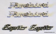 Set 1980 Firebird Esprit Front Fender Emblems